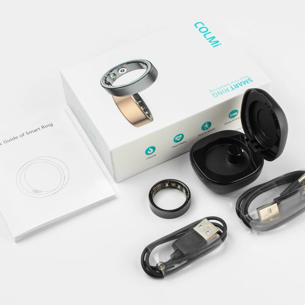 2024 COLMI R09 Smart Ring Men Women with Charging Case, Health and Sleep Monitor, Skin Temperature Monitor, 60 days battery life Beauty World Shop