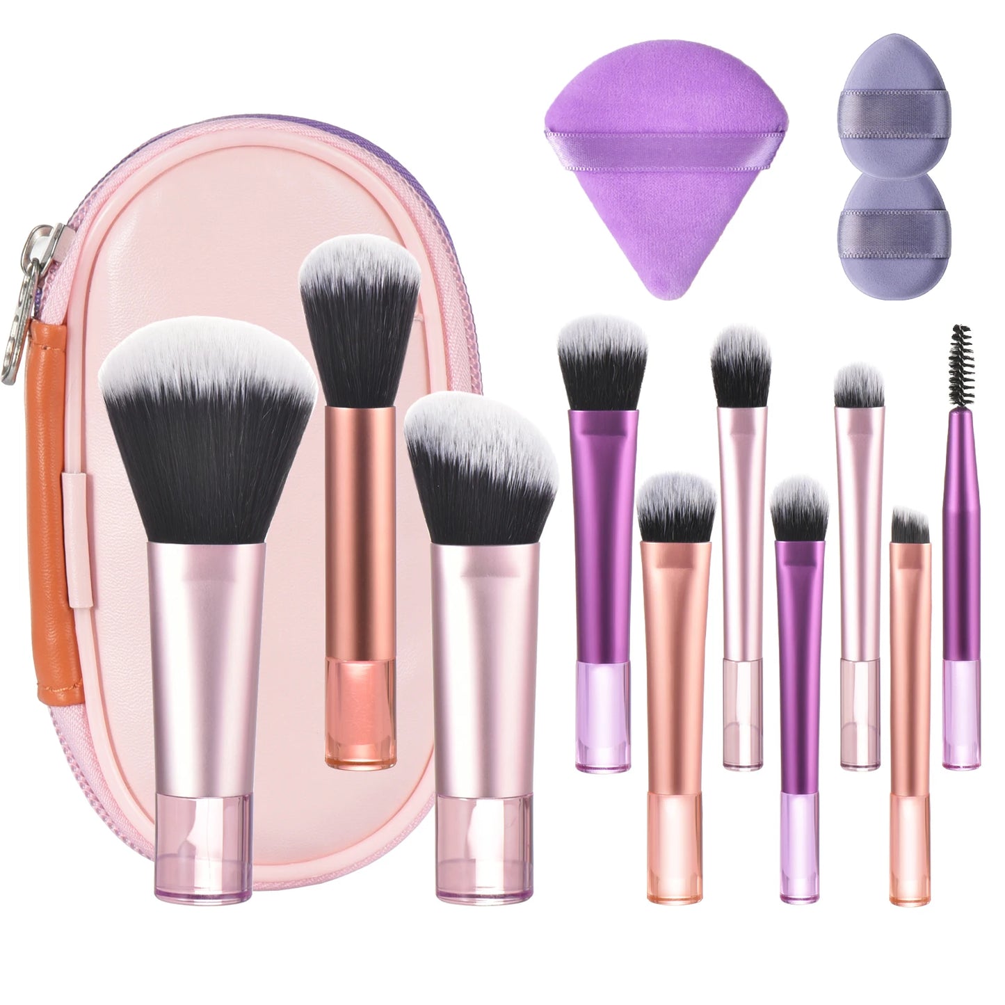 10 color Mini makeup brush Travel portable Makeup Tool Makeup Puff - Palm Brush Professional Makeup tool set Christmas gift Beauty World Shop