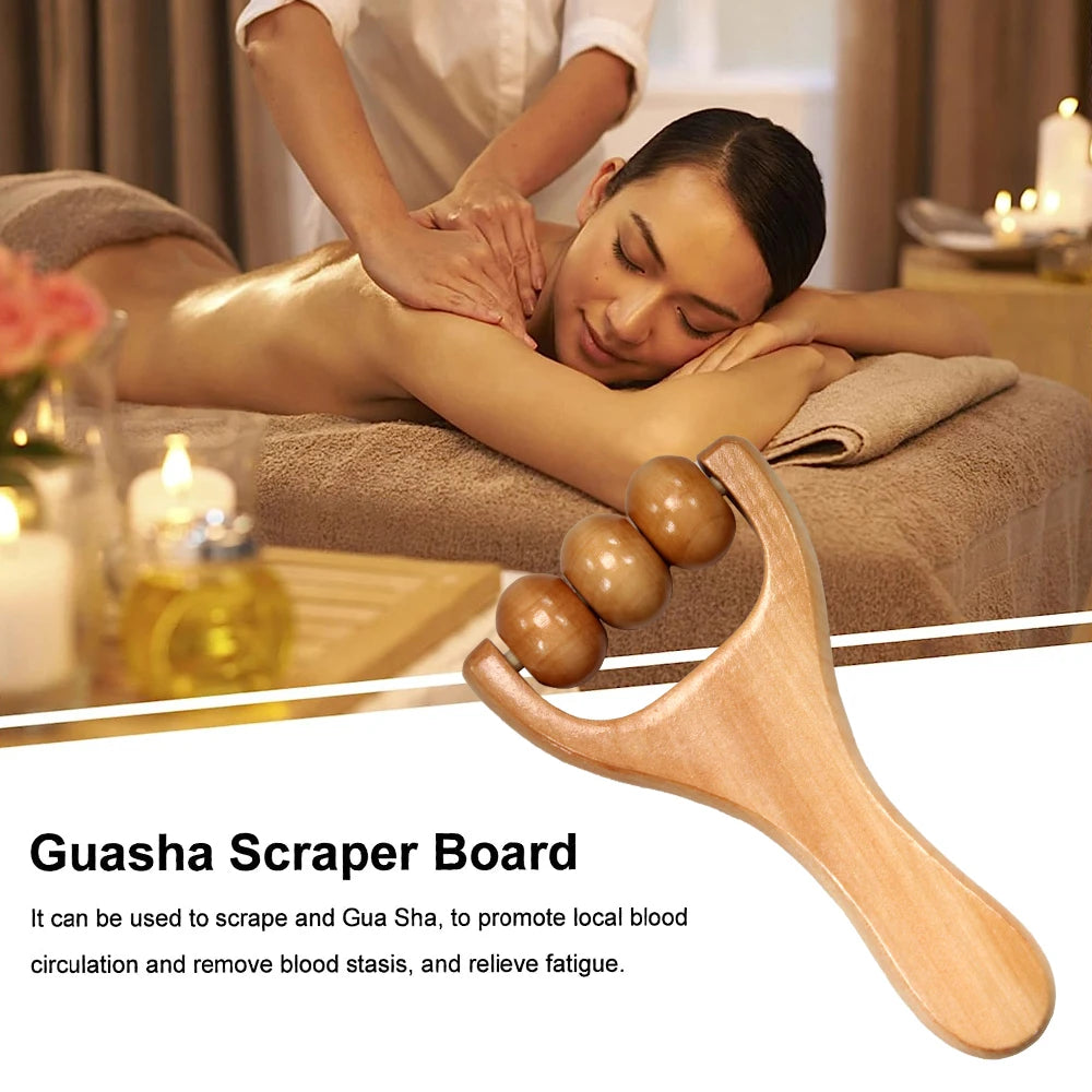 1Pcs Wooden Massage Rollers Neck Roller Massager Wooden Trigger Point Roller Massager Muscle Roller for Back face Waist Leg Arm Beauty World Shop
