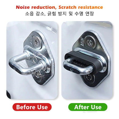 Silicone Car Door Lock Cover Pad Universal Anti Vibration Shock Absorber Soundproof Damper For Auto Door Latch Anti Scratch Beauty World Shop