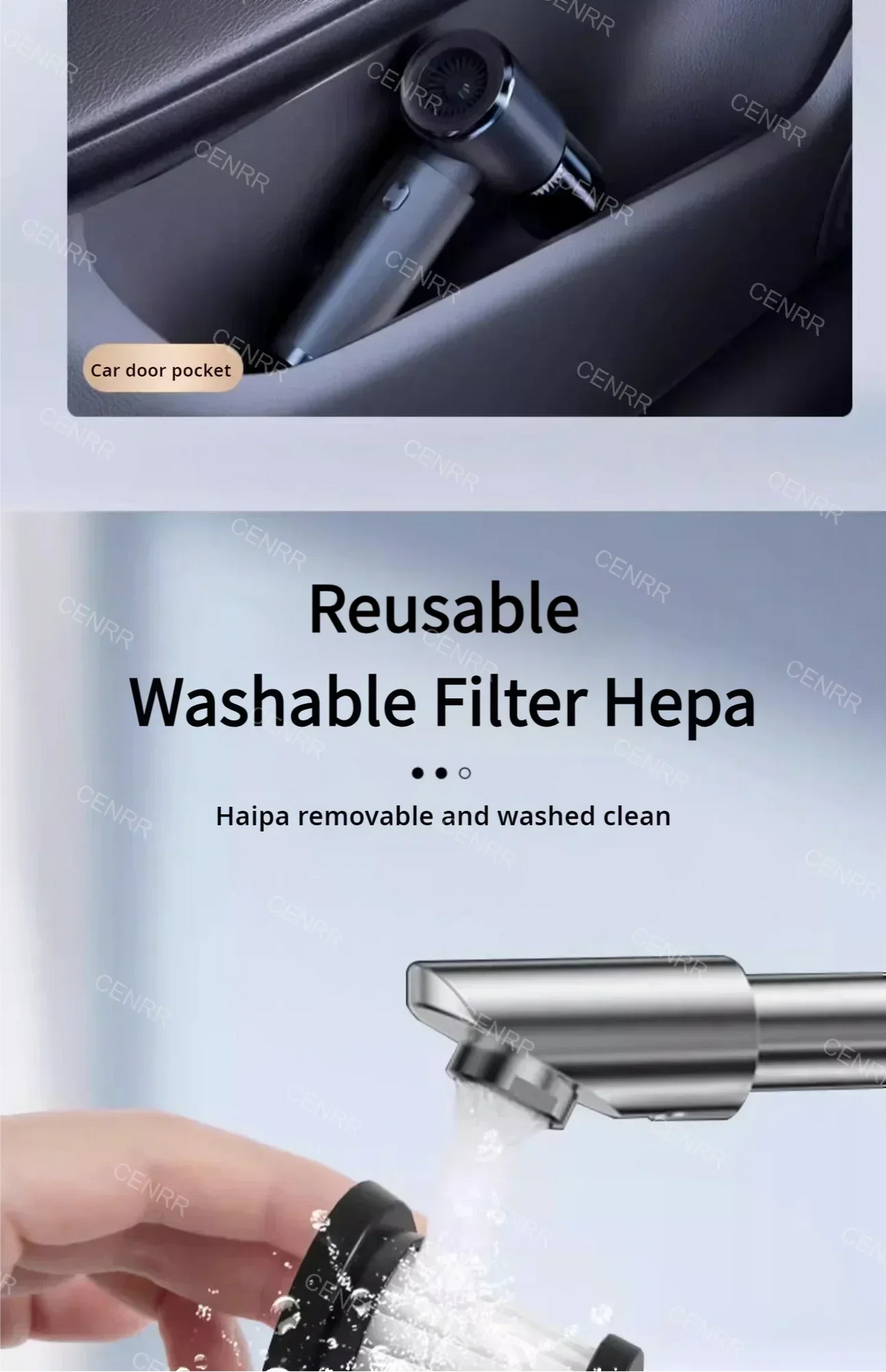 CENRR Car Vacuum Cleaner High Suction 210000PA Wireless Vacuum Cleaner Cordless Vacuum Cleaner High Pressure Cleaning Machine Beauty World Shop