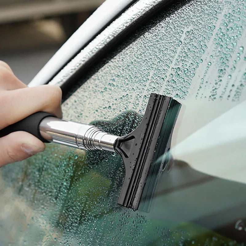 Car Rearview Mirror Wiper Cleaning Tool Auto Glass Mist Cleaner Scraper Car Accessories Handle Telescopic Window Cleaning Brush Beauty World Shop