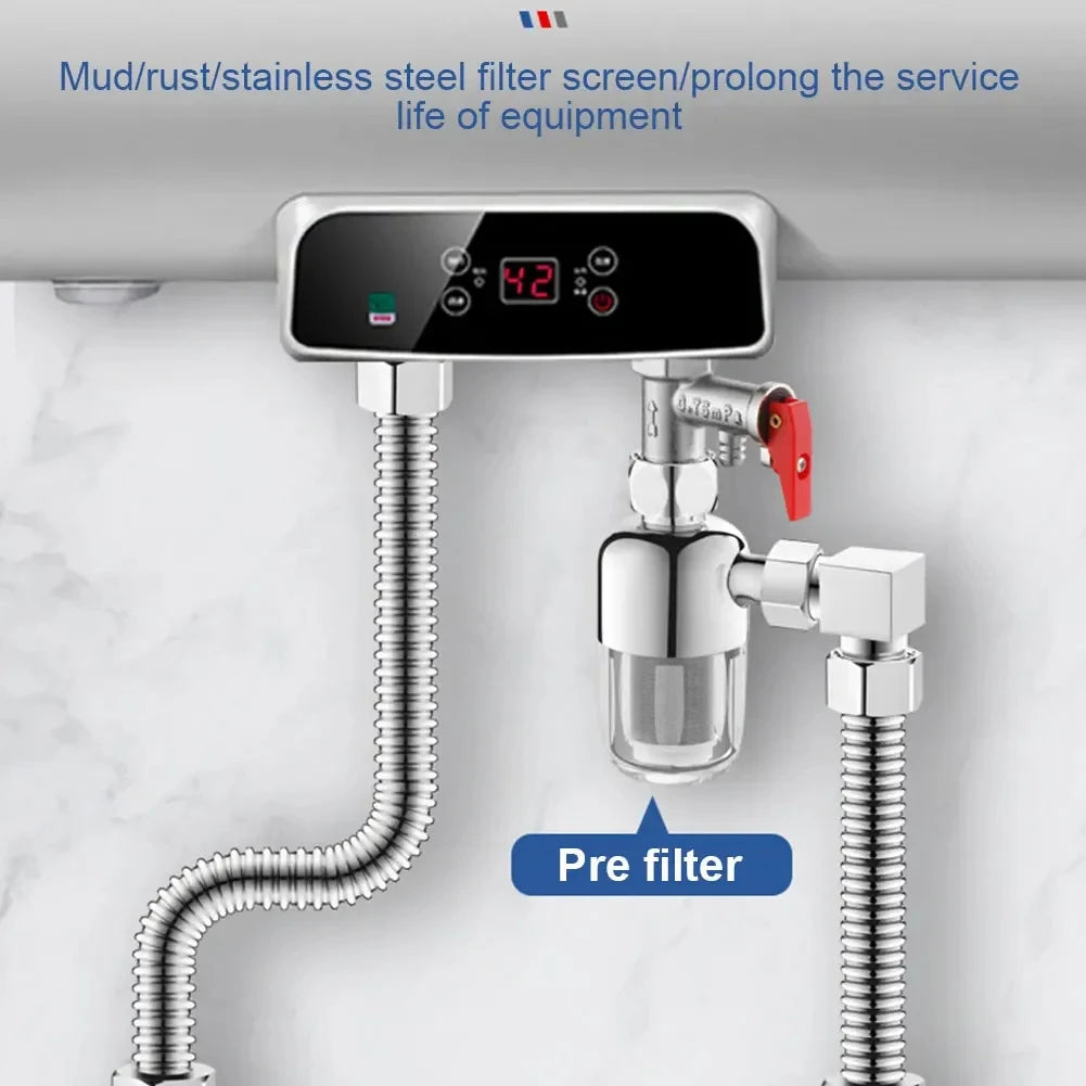 Stainless Steel Household Water Filter Front Inlet Tap Anti-Scale Shower Purifier for Drinking Water Beauty World Shop