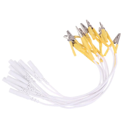 10Pcs 2mm Pin TENS/EMS Alligator Clip Cables - Electrode Wire Accessories for Hwato SDZ-II Electronic Acupuncture Device Beauty World Shop