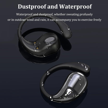 Bluetooth 5.4 Ear Hook Headphones TWS Wireless Earphones HiFi Stereo Waterproof Headsets LED Display Long Standby Touch Earbuds Beauty World Shop