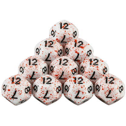Dormia Dice DND Accessories Opaque White Acrylic Polyhedral Dice Set With Special Blood Effect For Table Board Role Playing Game Beauty World Shop