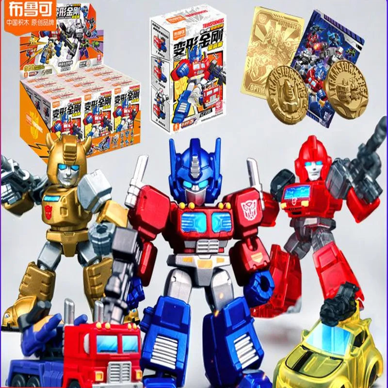 Blokees Transformation Optimus Shockwave Prime Megatron Starscream Bumblebee Anime Figure Robot Assembly Toys Blind Box Gifts Beauty World Shop