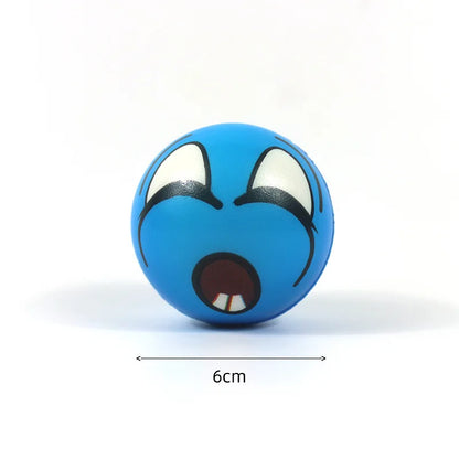 12Pcs Stress Relief Expression Soft Balls Toy Fun Sponge Stress Ball Squeeze Smiley Face Grimace PU Foam For Sports Toy Ball Beauty World Shop