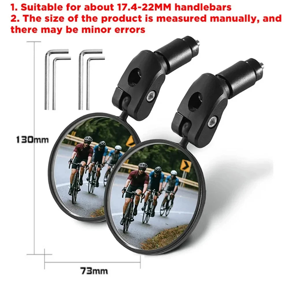 Universal Bicycle Mirror Rearview Adjustable Rotate Wide-Angle Cycling Handlebar Rear View Mirrors for MTB Road Bike Accessori Beauty World Shop