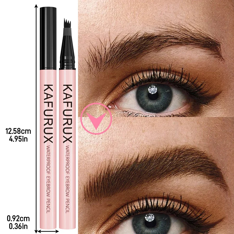 6 Colors 1PC Brown Eyebrow Pen Waterproof 4 Split Tip Black Eyebrows Pencil Liquid Eye Brow Makeup Lasting Cosmetic for Gifts Beauty Trend Shop