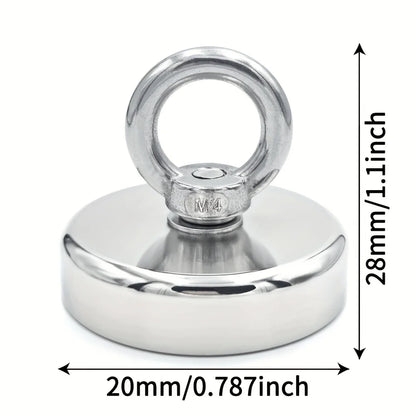 D16~D42mm Super Strong Neodymium Fishing Hook N52 Heavy Duty Rare Earth Neodymium with Countersunk Hole Eyebolt Salvage Magnetic Beauty World Shop