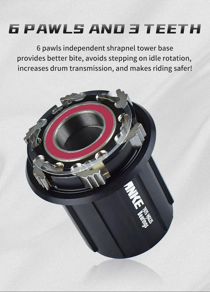 TANKE 120 Click Hub Bearing MTB Hub Front Rear 32 36 Holes Disc Brake Bicycle Hubs 7 8 9 10 11 12 Speed Quick Release 6 Pawl Hub Beauty World Shop