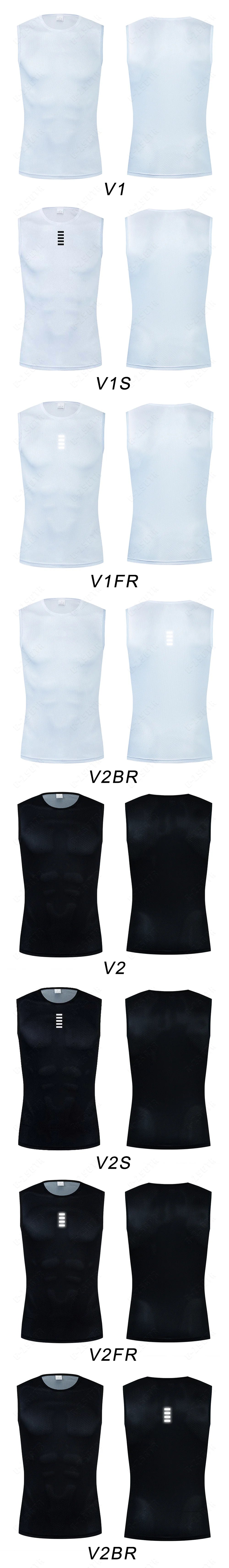 Cycling Base Layer Reflective Underwear White Cycling Jersey Sport Vest Men Undershirt Quick Dry Elastici Vest Road Bike Jersey Beauty World Shop