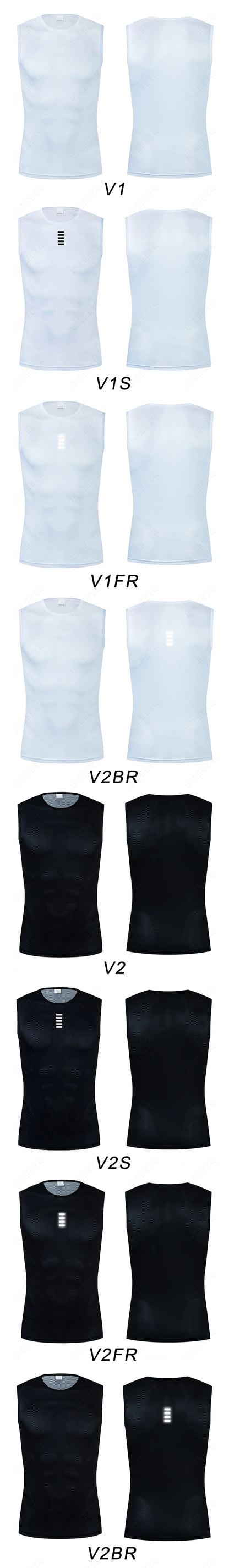 Cycling Base Layer Reflective Underwear White Cycling Jersey Sport Vest Men Undershirt Quick Dry Elastici Vest Road Bike Jersey Beauty World Shop