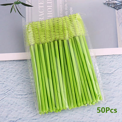 50Pcs Eyelash Brushes Makeup Brushes Disposable Mascara Wands Applicator Spoolers Eye Lashes Cosmetic Brush Lash Extension Tool Beauty World Shop