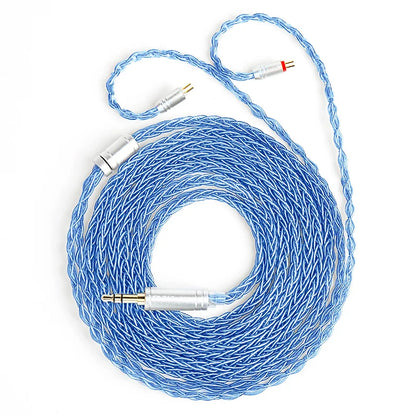 KBEAR ST12plus Earphone Cable 2m 8 Core 4N OFC Silver-plated Upgraded Cable 3.5/4.4mm MMCX/0.78mm 2Pin for CCZ KB03 KS1 Beauty World Shop