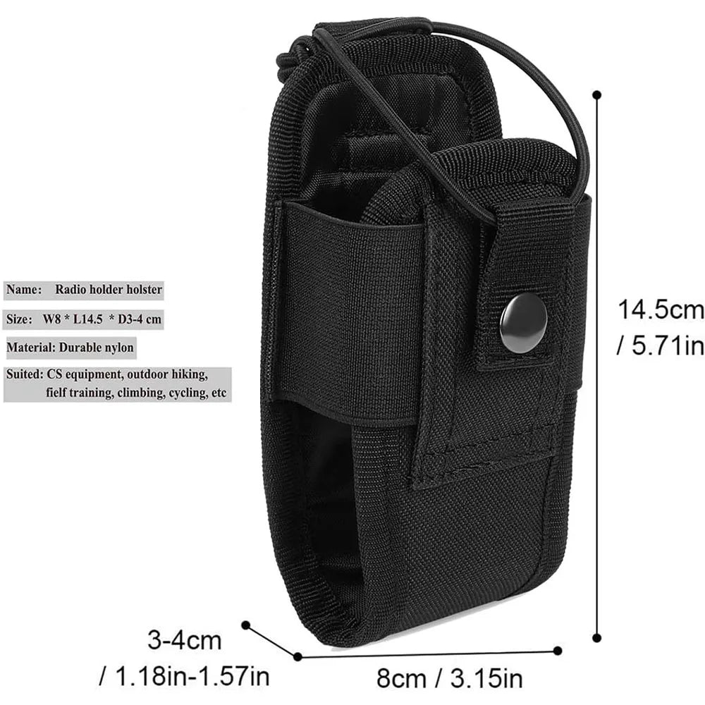 Tactical Walkie-Talkie Bag Radio Case Intercom Universal Pouch for Duty Belt Radio Holster Tactical Hunting Camping Adventure Beauty World Shop