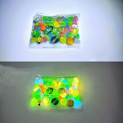100pcs Glow In The Dark Pebbles, Resin Luminous Stones For Landscape, Garden Paths, Potted Plants, Parks, Aquarium Decor, Beauty World Shop