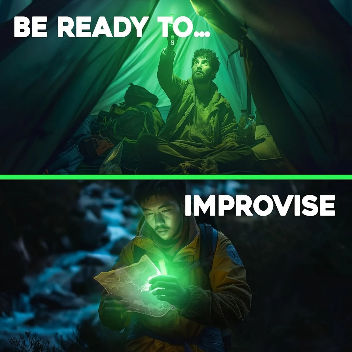 6inch Green Glow Sticks - Super Bright 12-Hour Long-Lasting Camping & Emergency Party Glow Sticks Beauty World Shop