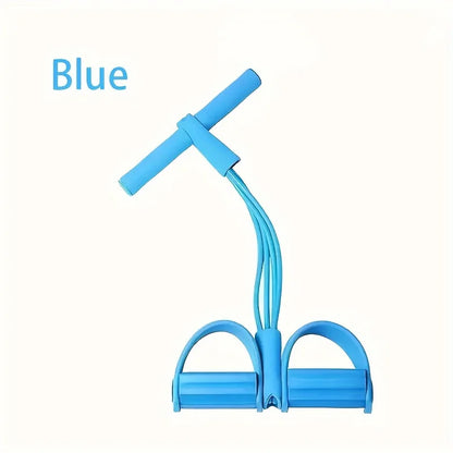 Foot Pedal Tension Bands Home Gym Resistance Bands 4 Elastic Pull Straps Tension Rope for Full Body Workouts and Abdominal Beauty World Shop