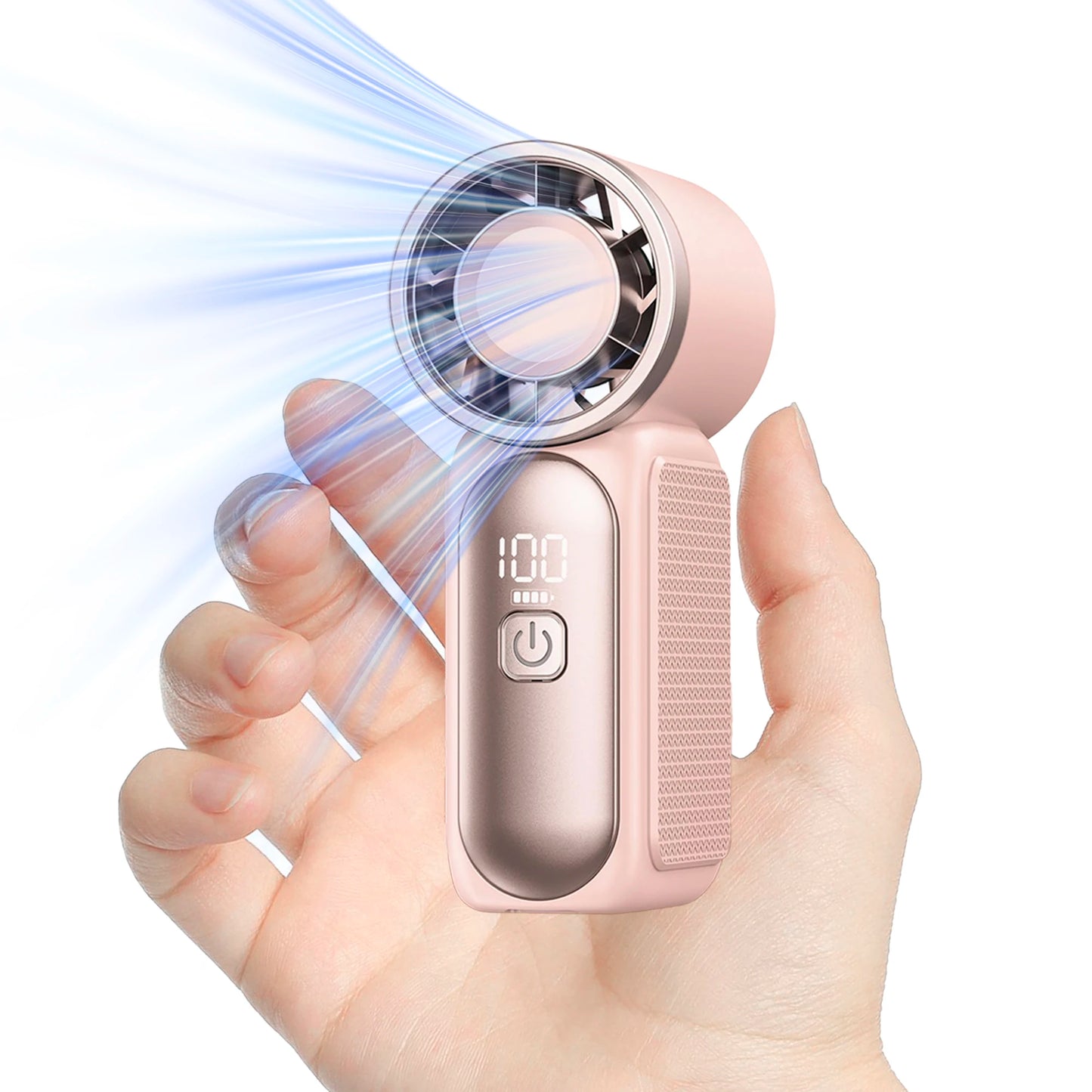 Mini High Speed Handheld Fan 3600mAh LED Display Portable Mini Handheld Turbo Fan, Desk Fan, Outdoor Cooling, Rechargeable Fan