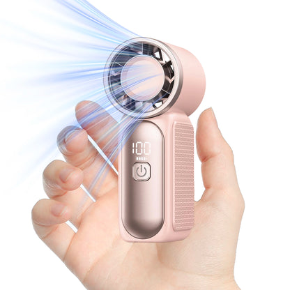 Mini High Speed Handheld Fan 3600mAh LED Display Portable Mini Handheld Turbo Fan, Desk Fan, Outdoor Cooling, Rechargeable Fan