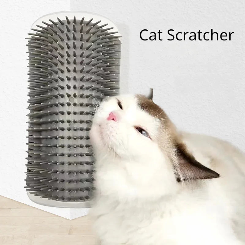 Cat Corner Brush Comb Massager for Cat Arch Plastic Scratcher Remove Hair Comb Grooming with Catnip Cat Self Cleaning Cat Supply Beauty World Shop