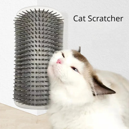 Cat Corner Brush Comb Massager for Cat Arch Plastic Scratcher Remove Hair Comb Grooming with Catnip Cat Self Cleaning Cat Supply Beauty World Shop