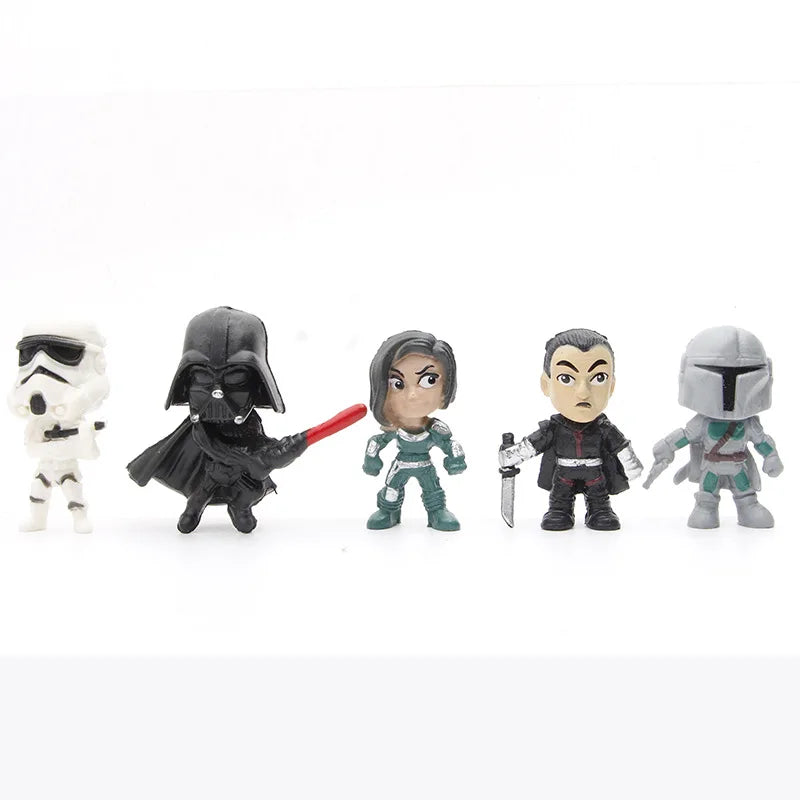 14pcs/set Darth Vader The Manda lorian DIN DJARIN Baby Yoda Skywalker R2-D2 C-3PO BB-8 Action Figure Movie Cartoon PVC Model Beauty World Shop
