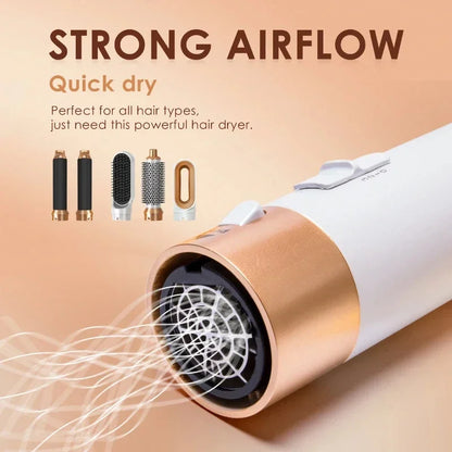 5 in 1 Hair Dryer Brush Hot Comb Set Professional Curling Iron Hair Straightener Styling Tool For Professional Hair Dryer Beauty World Shop