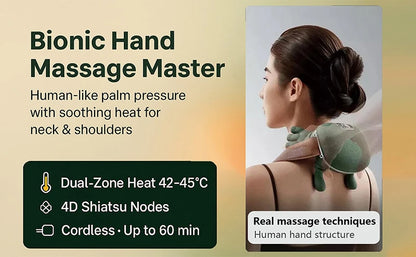 2026 Bionic Neck Shoulder Massager N7 Kneading Massager Shawl 3-Level Modes Neck Cervical Waist Leg Body Muscles Massage Pillow Beauty World Shop