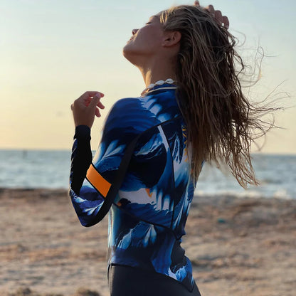 2026 Surfing Sport Swimsuit Long Sleeves Women One Piece Swimsuit  Swimwear Solid Monokini Bathing Suit Tropical Bodysuit Female Beauty World Shop