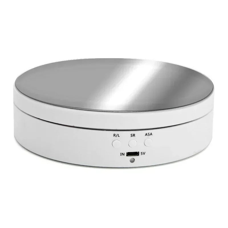 7.87 Inch 360 Degree Electric Rotating Stand with Remote Control for Jewelry Display,Photography and Video,3-position Adjustment Beauty World Shop