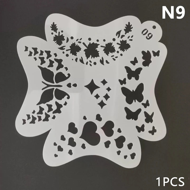 Stencils For Body Painting Face Art Stamps Temporary Tattoos Reusable Stencils Plastics Beauty World Shop