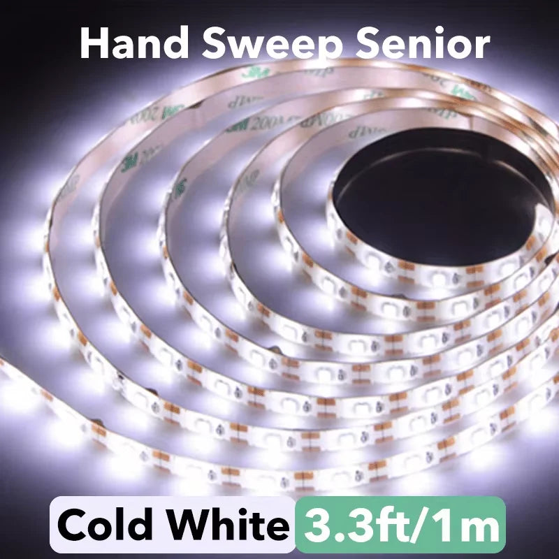 5V 2835 LED Strip Light Touch Sensor Switch Dimmable USB Flexible LED Tape Ribbon Light For Mirror Cabinet Stair Decor Lighting Beauty World Shop