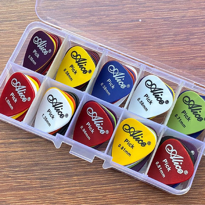 Multicolor Guitar Picks 24 Pieces ABS Premium Plastic Guitar Picks for Acoustic Electric Guitars Bass Or Ukulele Beauty World Shop