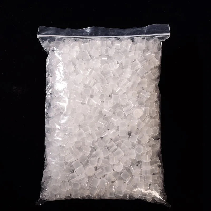 ROKYO 1000PCS Disposable Steady Tattoo Ink Cups Plastic Pigment Clear Holder Container Caps Permanent Makeup Microblading Supply Beauty Trend Shop