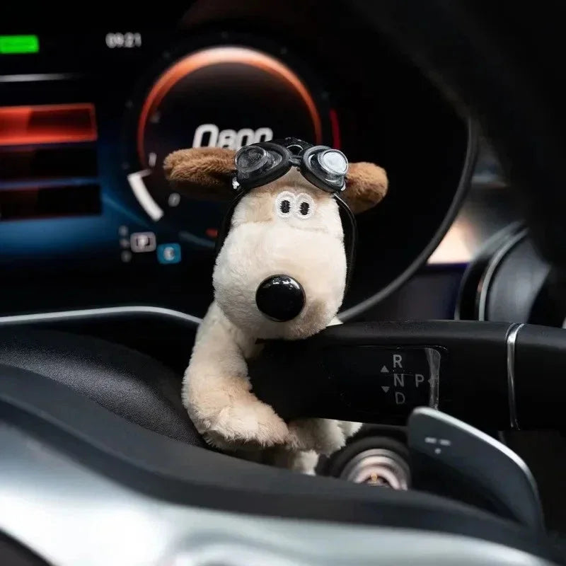 Cute Plush Puppy Car Turn Signal Switch Decor Steering Column Wiper Rod Lever Interior Ornament Beauty World Shop