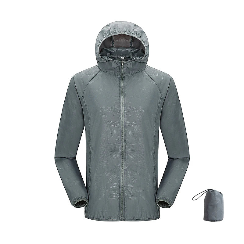 JNLN Men Women Waterproof Hiking Jackets Quick Dry Camping Windbreaker Unisex Outdoor Trekking Raincoat Anti UV Packable Clothes Beauty World Shop