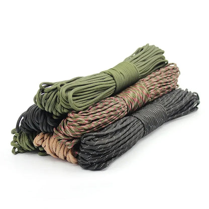 7-Cores 550 Paracord Rope 5 15 30 M Dia.4mm Cord For Outdoor Camping Survival Lanyard Parachute Hiking Tent Accessories Beauty World Shop