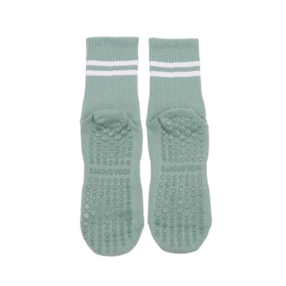 1pair Men's Cotton Non-slip Yoga Socks With Grips Breathable Anti Skid Floor Socks For Pilates Gym Fitness Size 39-44 Beauty World Shop