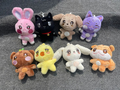 10CM Pop-up Store Doll Keychain ANITEEZ Cartoon Cute Plush Pendant Keyring Bag Accessories Kpop Yunho Yeosang Fans Gifts Beauty World Shop
