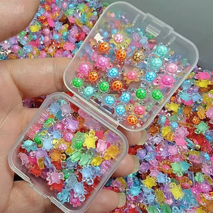100-500pcs Mini Resin Turtles Night Glow Turtle Figurines Multi-Function Glow in The Night Turtle Miniatures for Micro Landscap Beauty World Shop