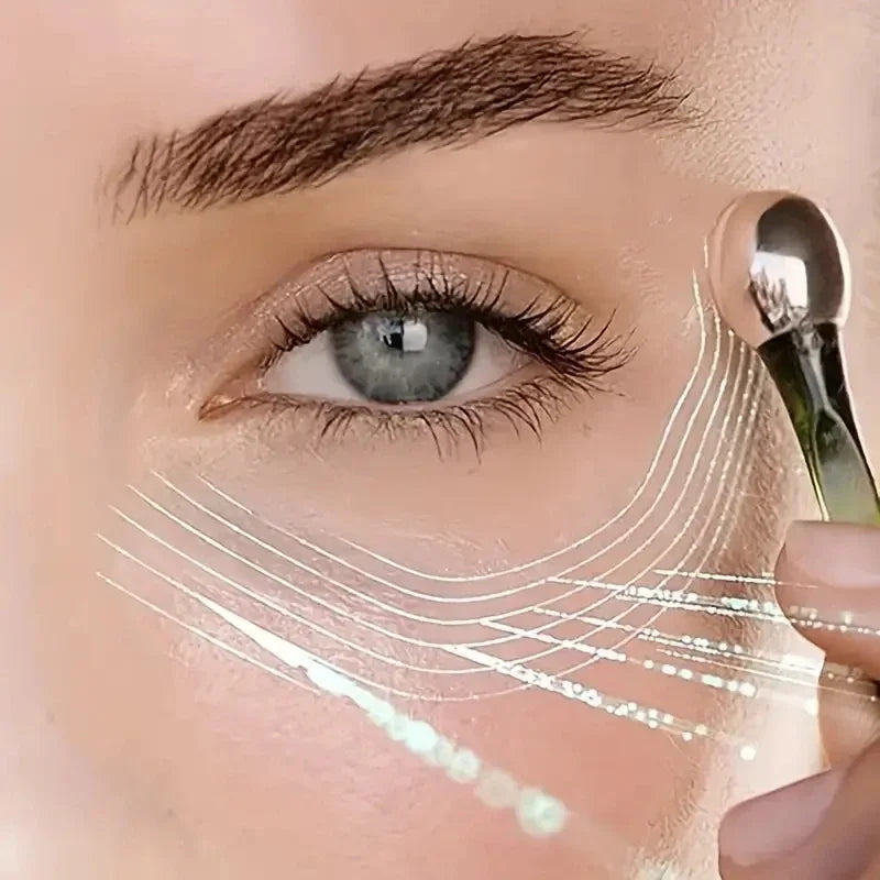 1pc Eye Roller Massage Stick Eye Cream Applicator Cosmetic Spatula Anti Wrinkle Facial Spoon Gold Alloy Face Thin Skin Care Tool Beauty Trend Shop
