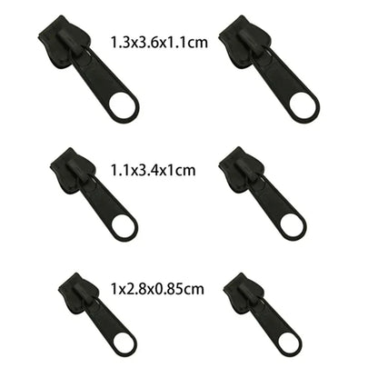 3 Sizes Universal Instant Fix Zipper Repair Kit Replacement Zip Slider Teeth Rescue Sewing Clothes Bag Zippers Tool Accessories Beauty World Shop