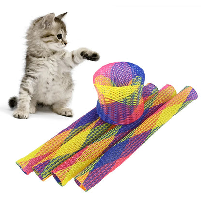 10 Cat Spring Toy Stick Freely Folding Spring Shape Multi-Color Cat Bouncing Kitten Toys Cat Interactive Toys Pet Supplies Beauty World Shop