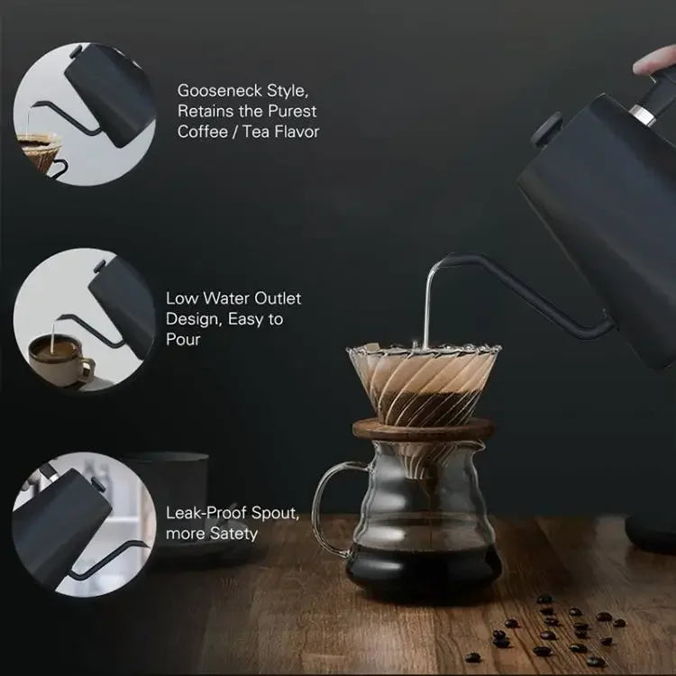 1200W Gooseneck Electric Kettle with Temperature Control Electric Kettle for Coffee and Tea Kettle Coffee Pot 110v/220v Beauty World Shop