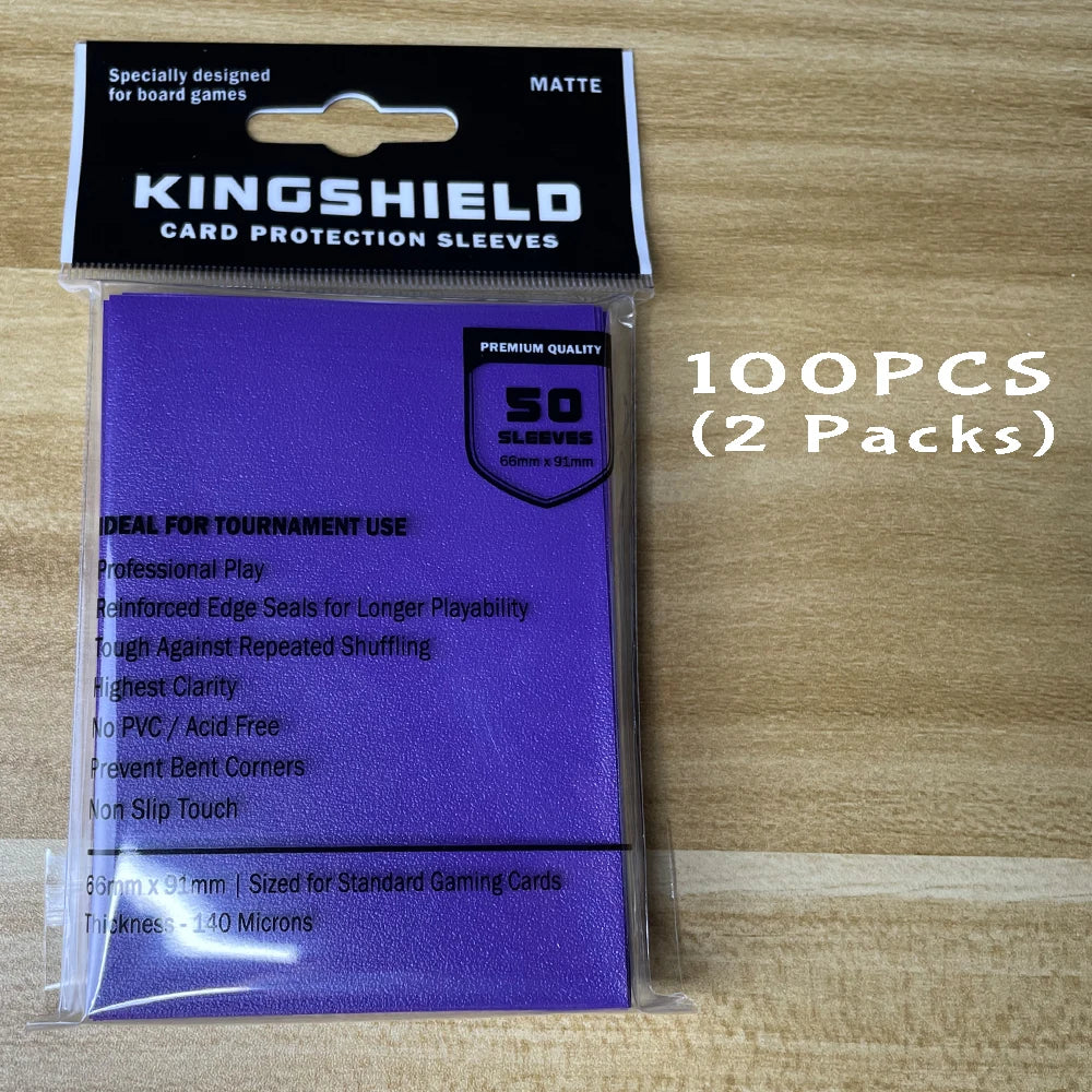 100PCS Matte Colorful Standard Size Card Sleeves TCG Trading Cards Protector Tarot Shield Board Games Cover PKM 66x91mm Beauty World Shop
