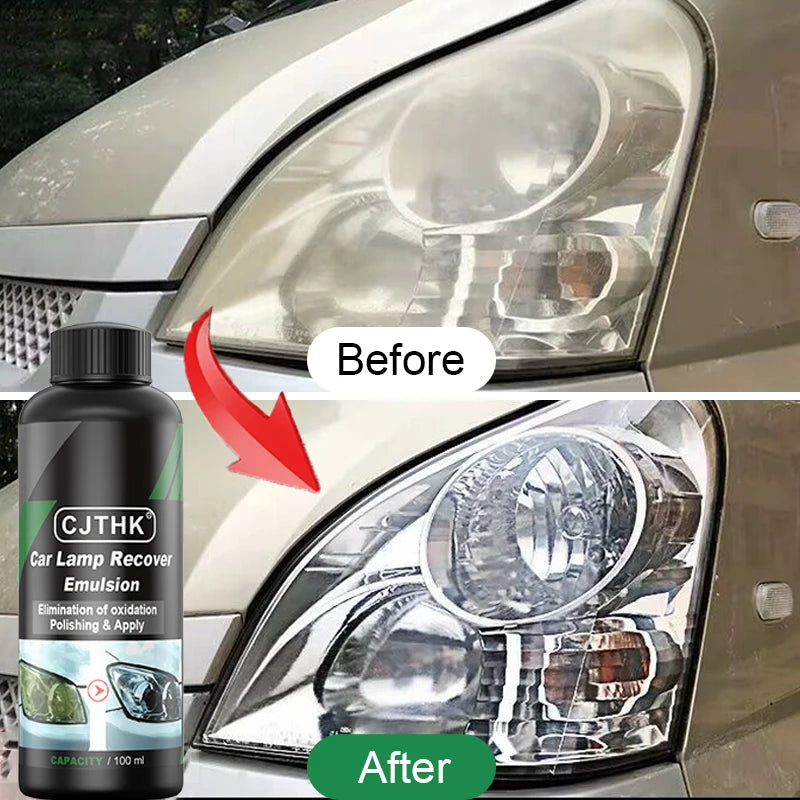 Car Headlight Restoration Polishing Kits Headlamp Scratch Remover Repair Cleaning Paste Remove Oxidation Headlight Polish Liquid Beauty World Shop
