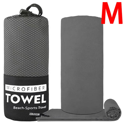 S/M/L Microfiber Towel Sports Quick-Drying Super Absorbent Camping Towel Super Soft Lightweight Gym Swimming Yoga Beach Towel Beauty World Shop